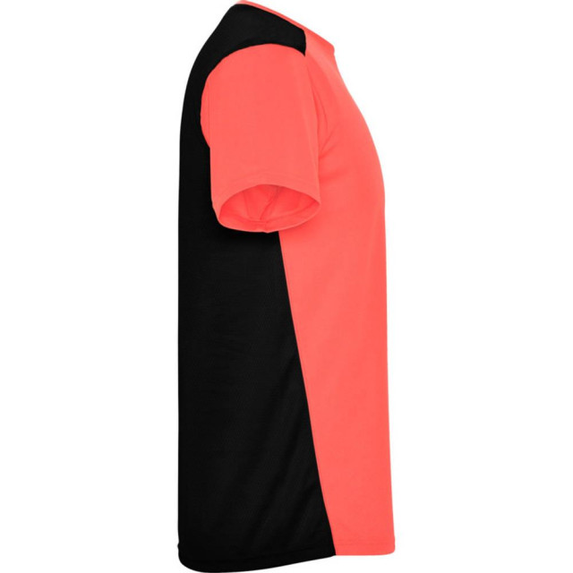 Roly Kinderen/kinderen detroit sport t-shirt UTPF4444_fluorescentcoralsolidblack large