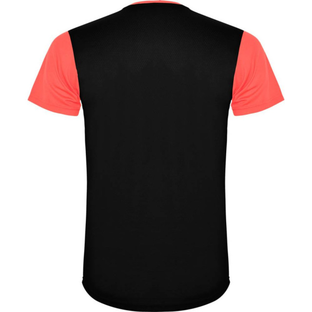 Roly Kinderen/kinderen detroit sport t-shirt UTPF4444_fluorescentcoralsolidblack large