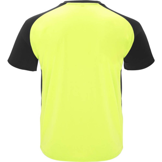 Roly Kinder/kinder bugatti sport t-shirt met korte mouwen UTPF4440_fluorescentyellowsolidblack large