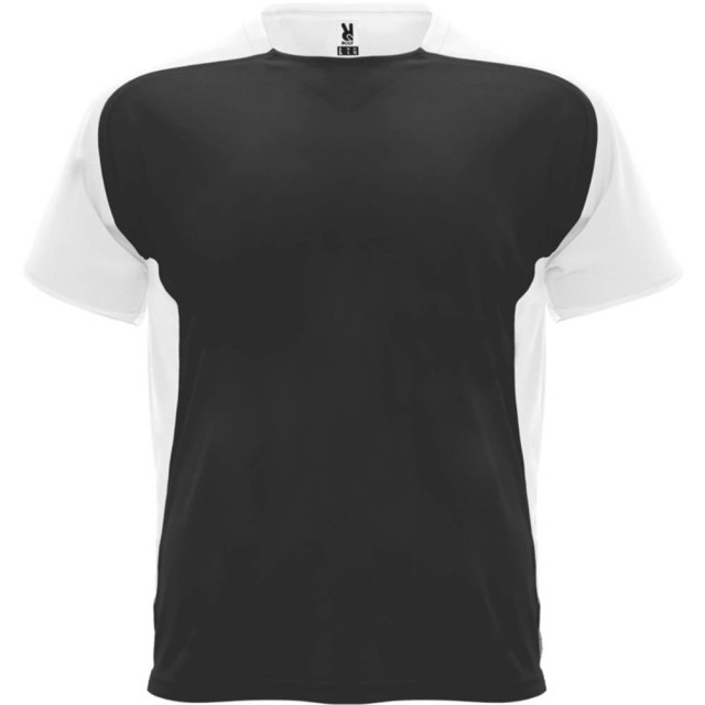 Roly Kinder/kinder bugatti sport t-shirt met korte mouwen UTPF4440_solidblackwhite large