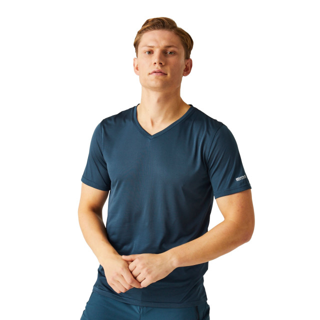 Regatta Heren fingal v hals t-shirt UTRG10859_moonlightdenim large