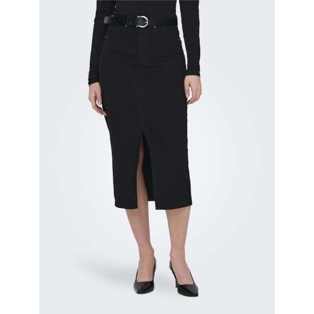 Only Onlsiri front slit skirt dnm gua no black denim 4480.81.0001 large