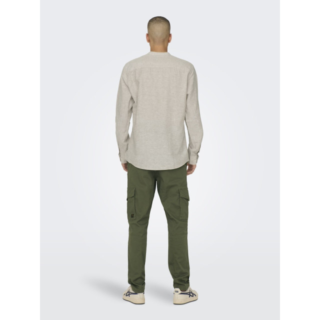 Only & Sons Onscaiden life ls solid linen mao n beige 5309.05.0019 large