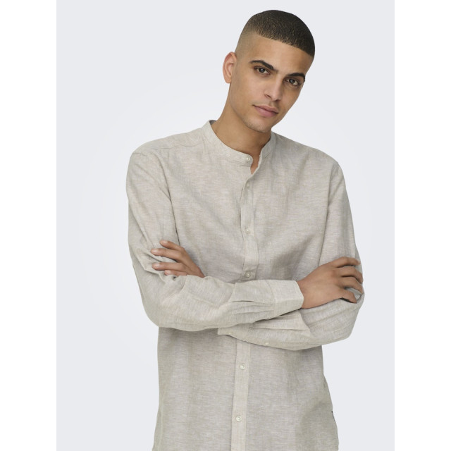 Only & Sons Onscaiden life ls solid linen mao n beige 5309.05.0019 large