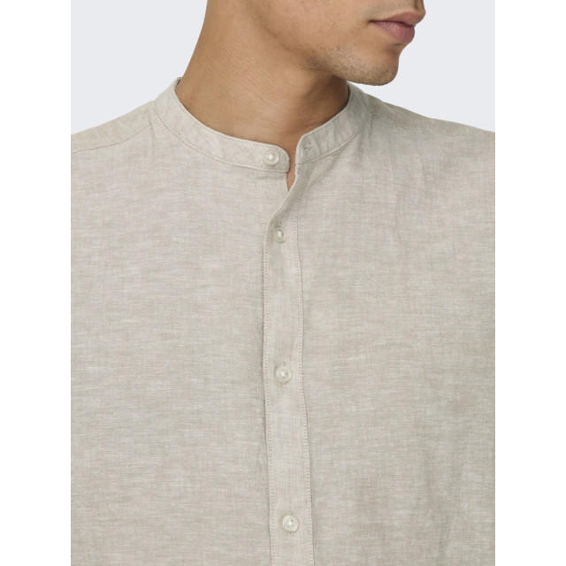 Only & Sons Onscaiden life ls solid linen mao n beige 5309.05.0019 large