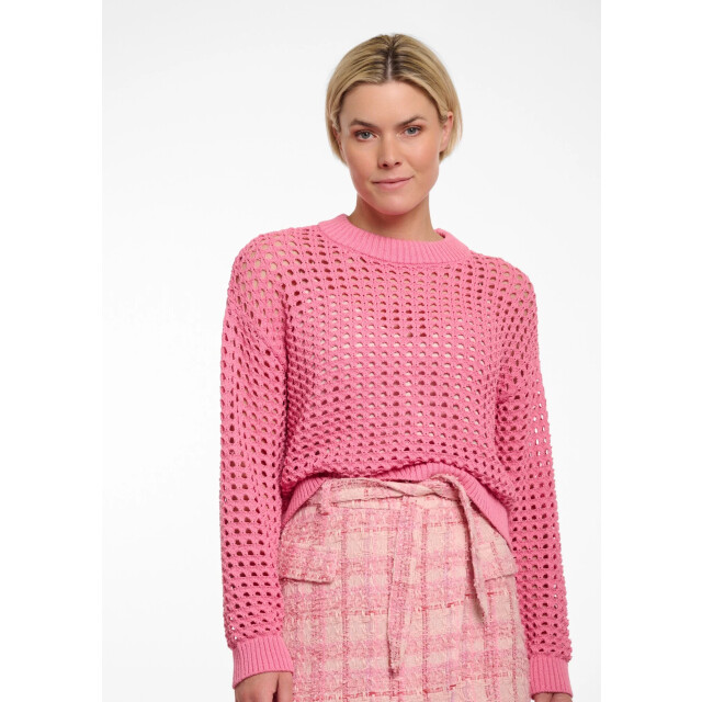 Rino & Pelle Emela.5002521 rino en pelle short perforated sweater bright pink Emela.5002521 Bright Pink large