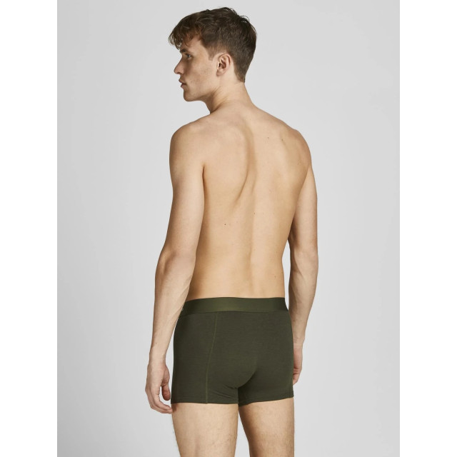 Jack & Jones Heren boxershorts trunks effen jacbasic bamboe 6-pack groen/blauw/zwart 12198852-BLACK-FOREST large