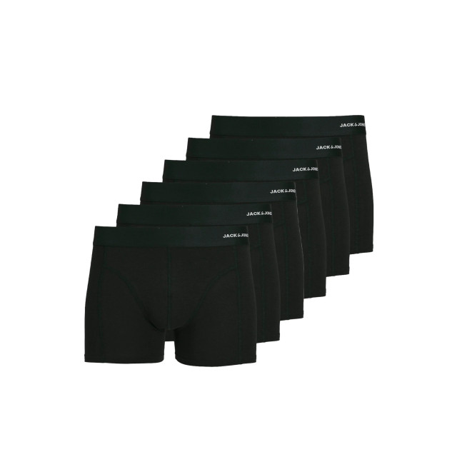 Jack & Jones Heren boxershorts trunks effen jacbasic bamboe 6-pack 12198852-2x-BLACK large