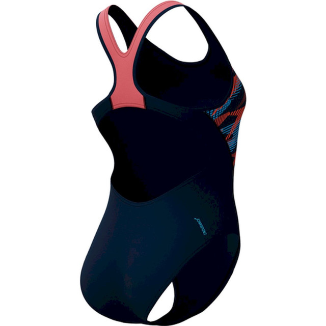 Speedo eco+ plastisol laneback nav/ora badpak sport dames 069130_472-40 large