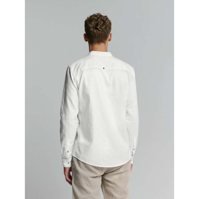 No Excess Shirt granddad solid h linen white 27470218SN-010 large