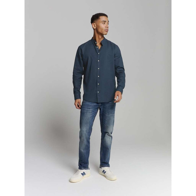 No Excess Shirt granddad solid with linen night 27470218SN-078 large