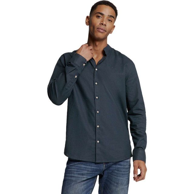 No Excess Shirt granddad solid with linen night 27470218SN-078 large