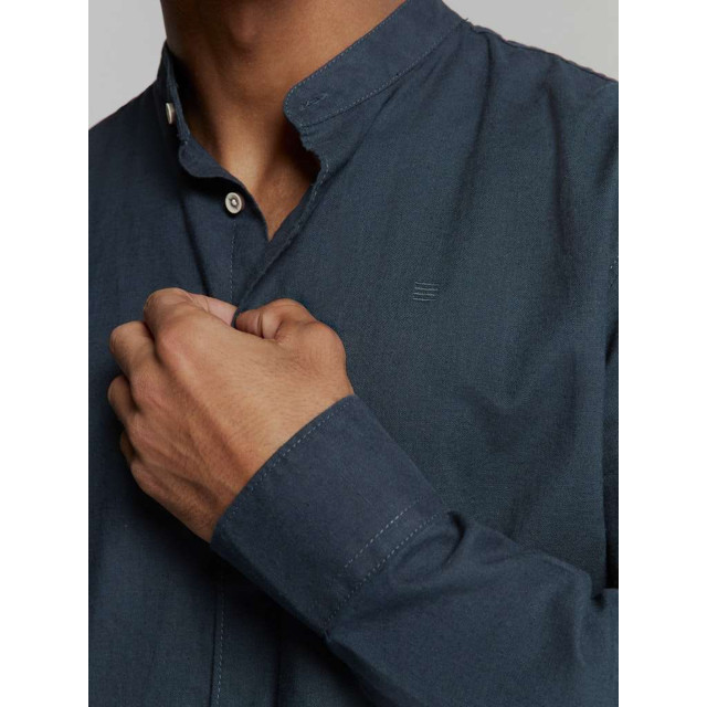 No Excess Shirt granddad solid with linen night 27470218SN-078 large