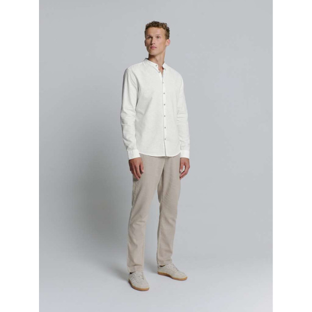 No Excess Shirt granddad solid h linen white 27470218SN-010 large