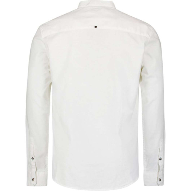 No Excess Shirt granddad solid h linen white 27470218SN-010 large