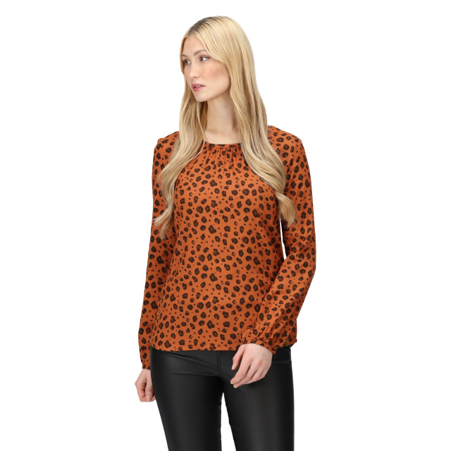 Regatta Dames hadria dierenprint blouse UTRG8126_copperalmond large