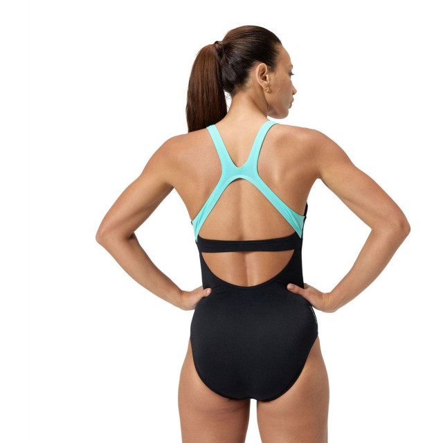 Speedo eco+m flex band bra swimsuit gre/grn badpak sport dames 069134_983-42 large