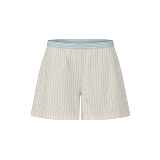 By Louise Dames korte pyjama set shortama lichtblauw/off-white gestreept BL-568-02 large