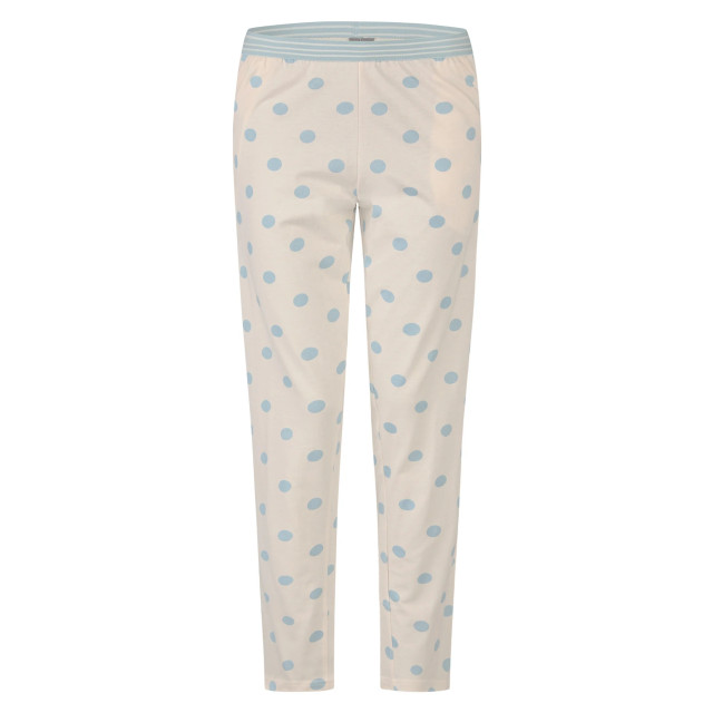 By Louise Dames pyjama set lang lichtblauw gestipt BL-546-02 large