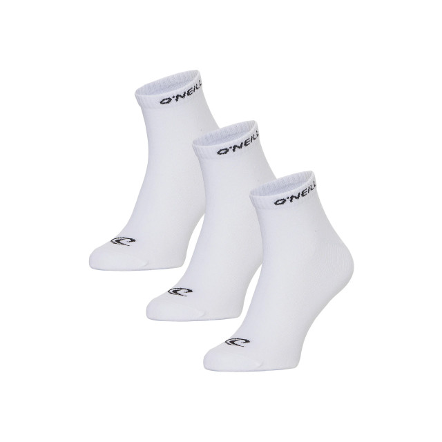 O'Neill Heren / dames enkelsokken quarter sokken 9-pack wit/zwart 750003-9P-ZWART/WIT large
