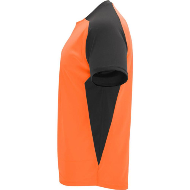 Roly Kinder/kinder bugatti sport t-shirt met korte mouwen UTPF4440_fluorescentorangesolidblack large