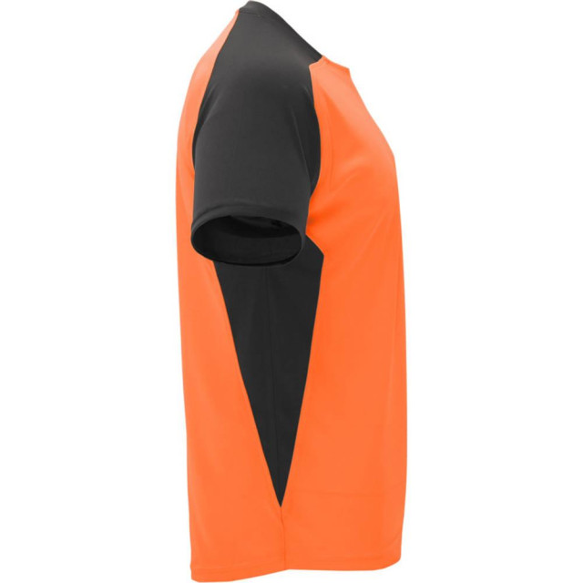 Roly Kinder/kinder bugatti sport t-shirt met korte mouwen UTPF4440_fluorescentorangesolidblack large