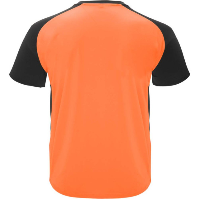 Roly Kinder/kinder bugatti sport t-shirt met korte mouwen UTPF4440_fluorescentorangesolidblack large