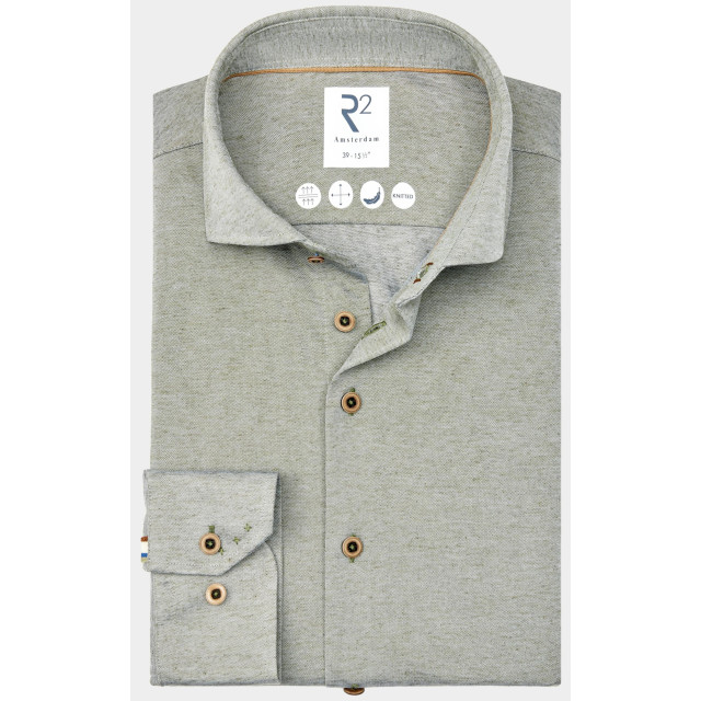 R2 Amsterdam Casual hemd lange mouw linen cotton knitted 128.wsp.019/070 184364 large