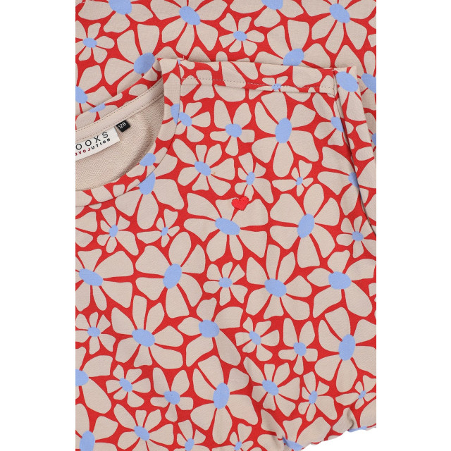 Looxs Revolution Zomerjurk jersey big flower voor meisjes in de kleur 2512-7838-828 large
