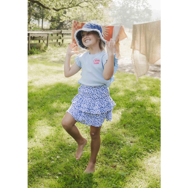Looxs Revolution T-shirt ribjersey blue voor meisjes in de kleur 2512-7450-134 large Looxs Revolution T-shirt ribjersey blue voor meisjes in de kleur 2512-7450-134 large