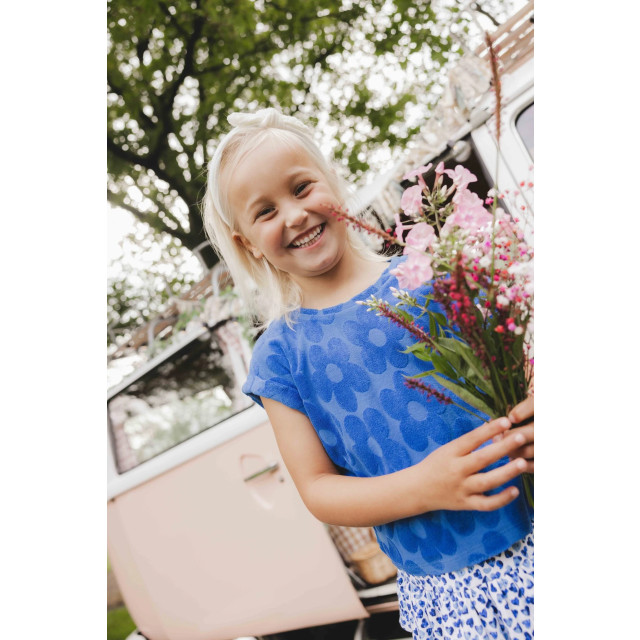 Looxs Revolution T-shirt badstof kobalt voor meisjes in de kleur 2512-7432-185 large