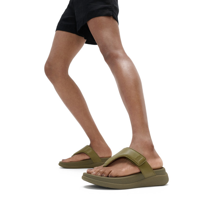 FitFlop F-mode go adjustable flatform toe-post sandals IW1 large