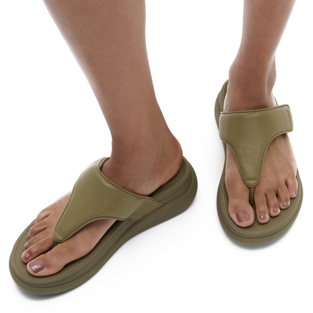 FitFlop F-mode go adjustable flatform toe-post sandals IW1 large