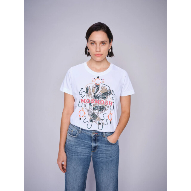 Mos Mosh 168110 101 mosmosh mm hallin o-ss deco tee white 168110 101 large