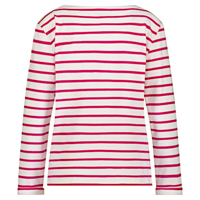 Red Button Top srb4471 terry stripe raspberry SRB4471 Terry stripe - Raspberry large