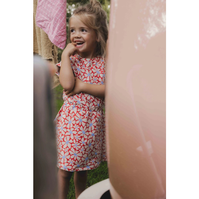 Looxs Revolution Zomerjurk jersey big flower voor meisjes in de kleur 2512-7838-828 large