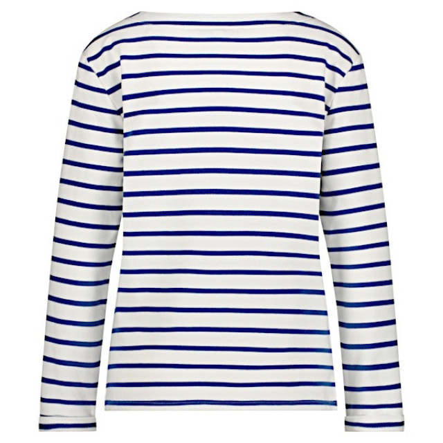 Red Button Top srb4471 terry stripe jeans blue SRB4471 Terry stripe - Jeans Blue large