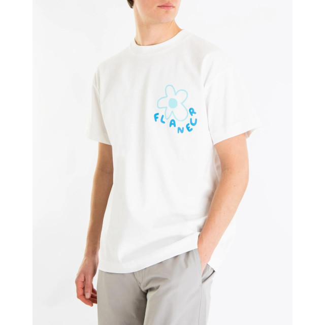 Flaneur Homme Heren blossom t-shirt F15183-White large