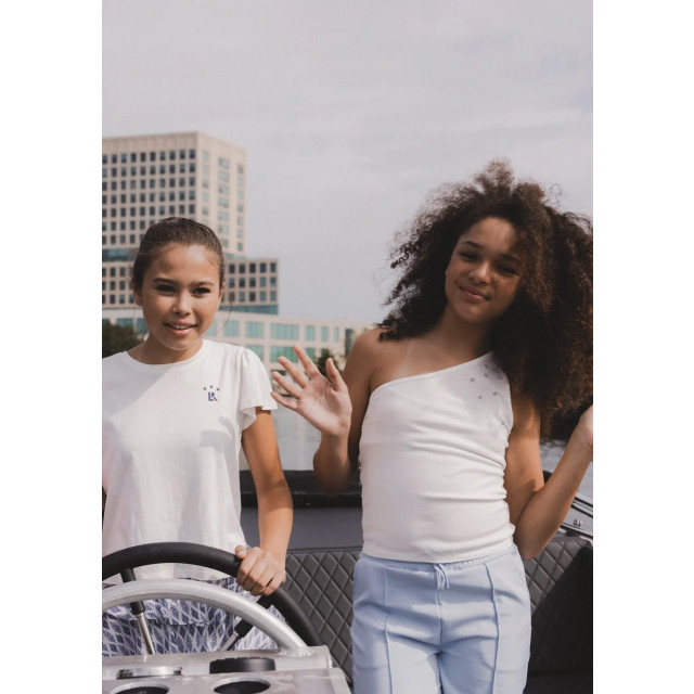 Looxs Revolution One shoulder ribjersey top voor meisjes in de kleur 2512-5464-001 large