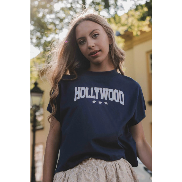 Looxs Revolution T-shirt navy hollywood voor meisjes in de kleur 2512-5415-191 large