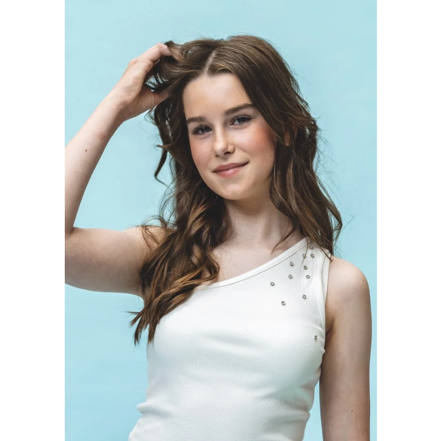 Looxs Revolution One shoulder ribjersey top voor meisjes in de kleur 2512-5464-001 large