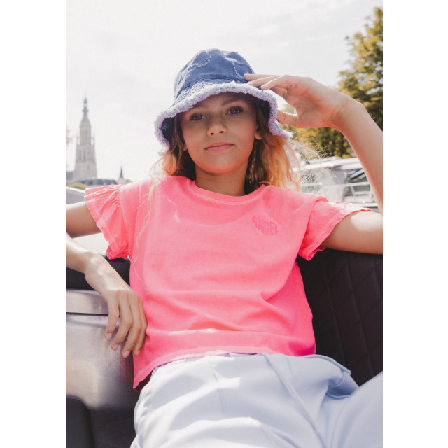 Looxs Revolution T-shirt neon pink voor meisjes in de kleur 2512-5405-232 large
