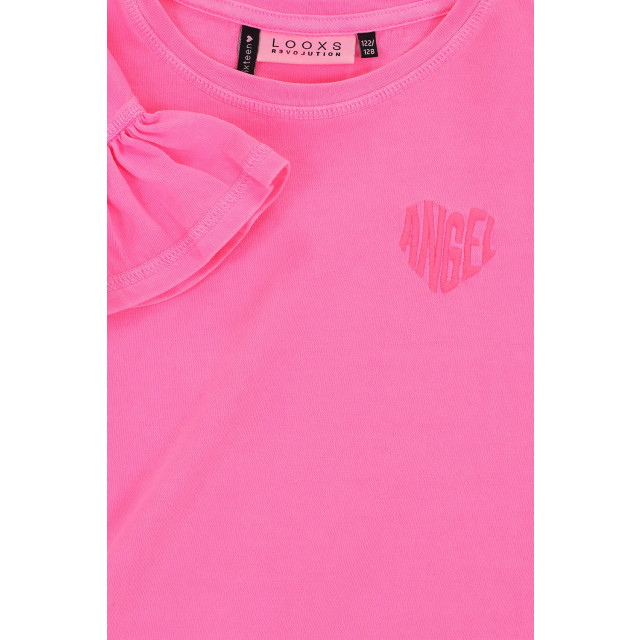 Looxs Revolution T-shirt neon pink voor meisjes in de kleur 2512-5405-232 large