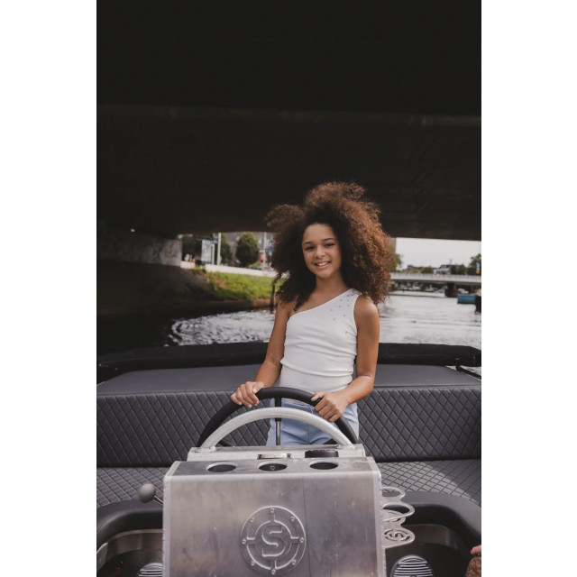 Looxs Revolution One shoulder ribjersey top voor meisjes in de kleur 2512-5464-001 large