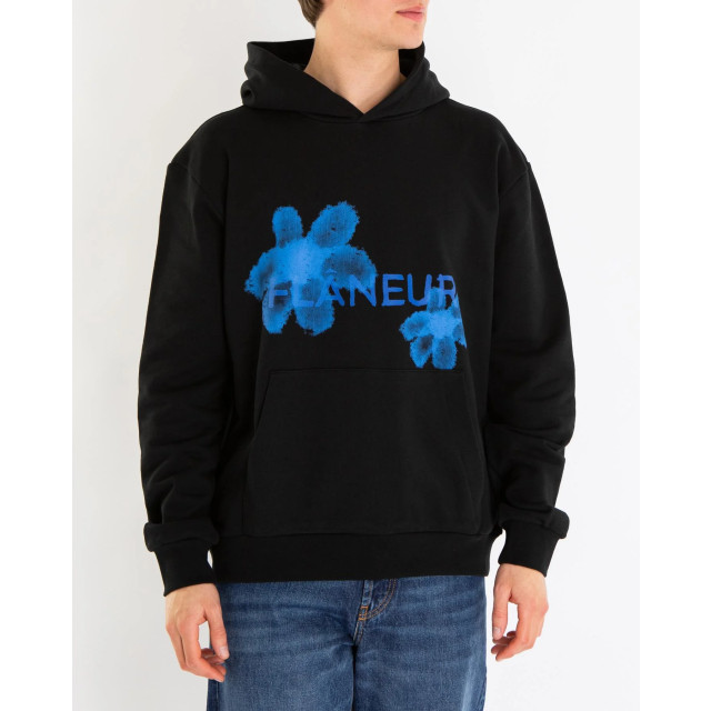 Flaneur Homme Heren floral watercolor hoodie F15008-Black Blue large