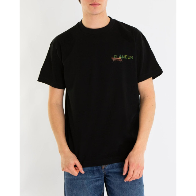 Flaneur Homme Heren lanterns of love t-shirt F15020-Black large