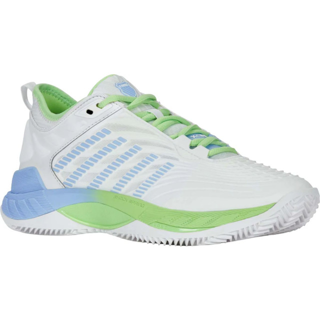 K-Swiss hypercourt supreme 2 clay tennisschoenen gravel dames wit-blauw 068152_102-7 large