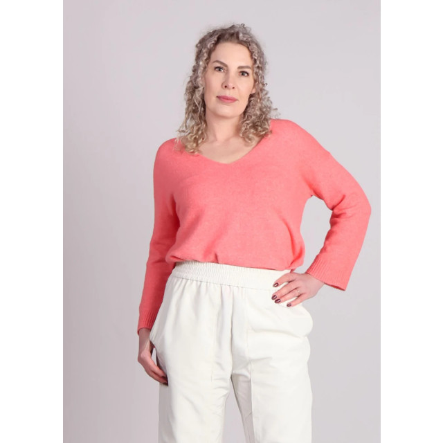 Grace & Mila Paltrow trui driekwart mouw koraal 9310051303752 large