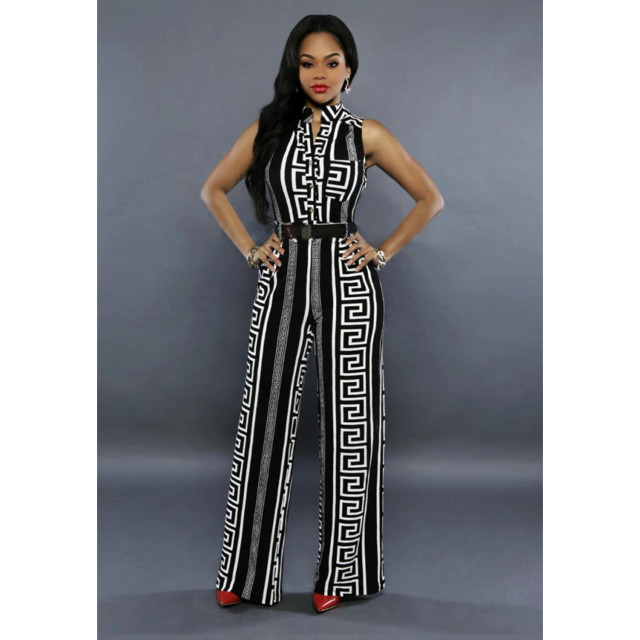The Dezzy Factory Lena jumpsuit met riem | zwart 2400081 large