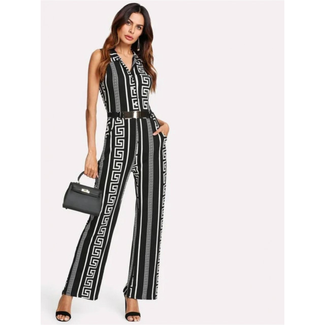The Dezzy Factory Lena jumpsuit met riem | zwart 2400081 large